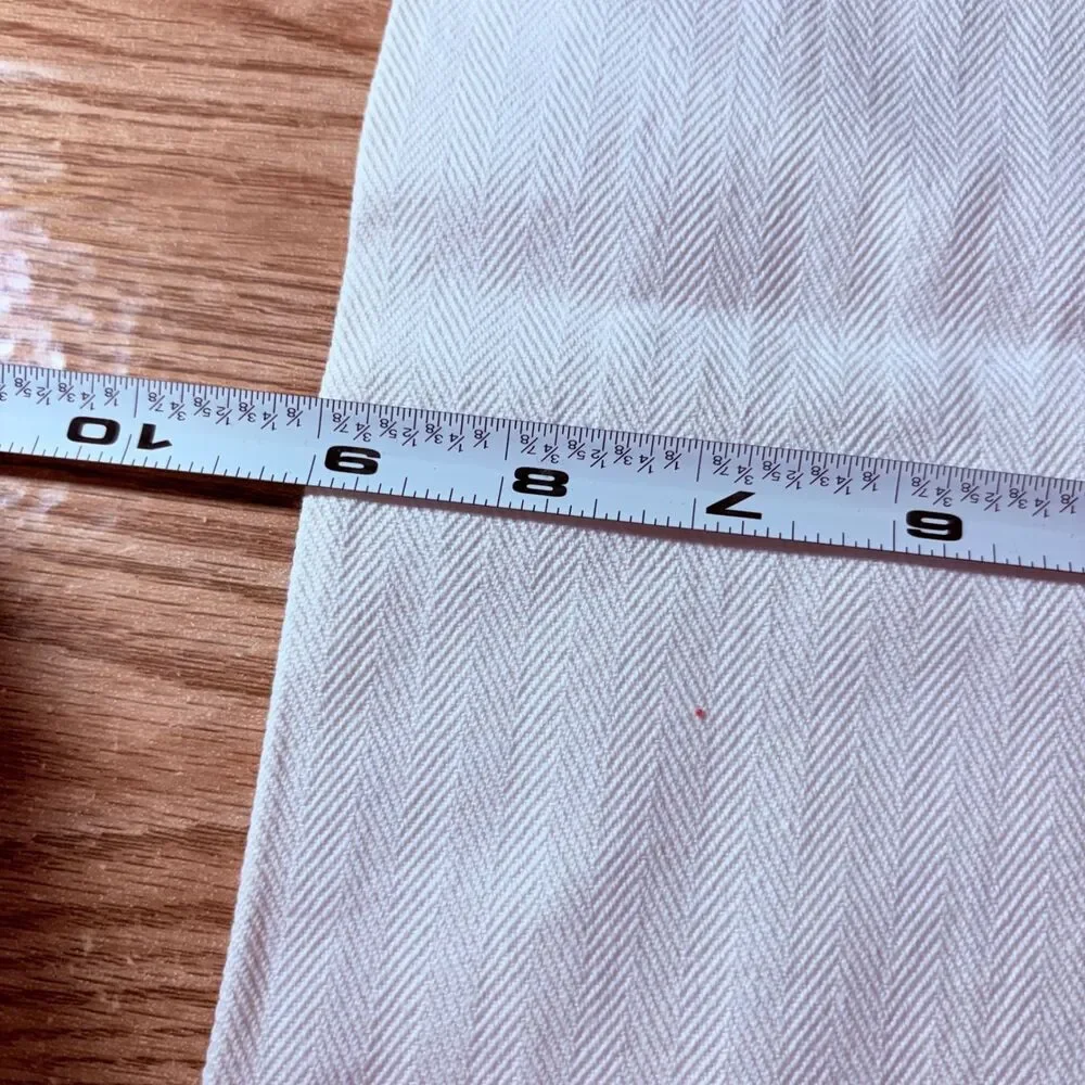 Cloth Placemat White with Red Stripes on one side Lot of 3
